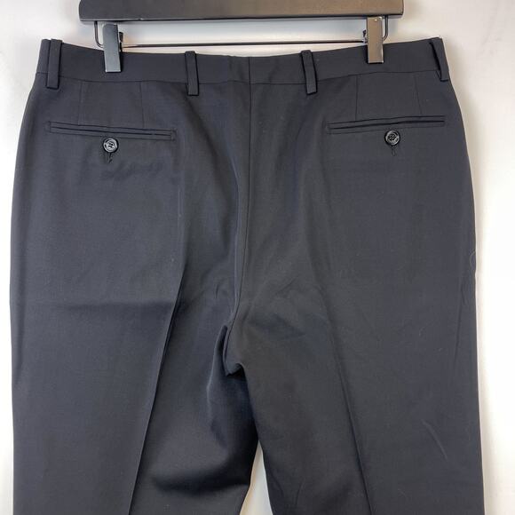 Burberry London Mens Size 35x30 Dress Pants Slim Straight Black - Picture 6 of 9